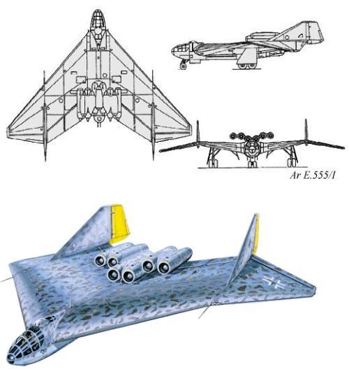二战时期德国研制的ar.e.555轰炸机
