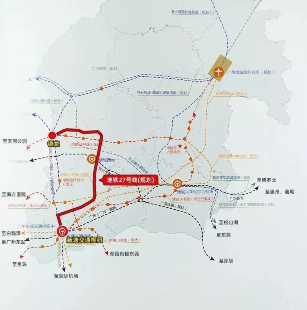 还有28号线等五条线路也在规划当中, 未来 9条地铁线路要进军增城