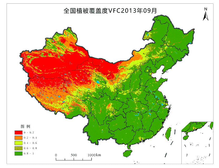 全国植被覆盖度vfc数据