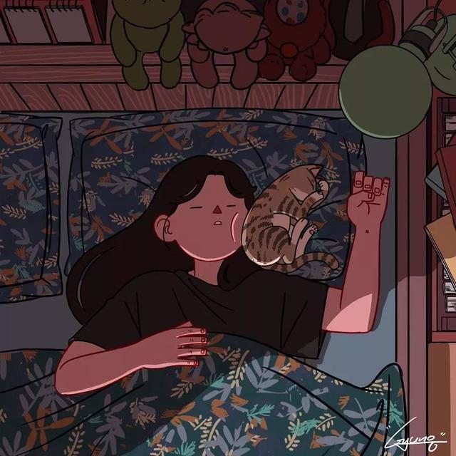 当下最火的恋人小插画