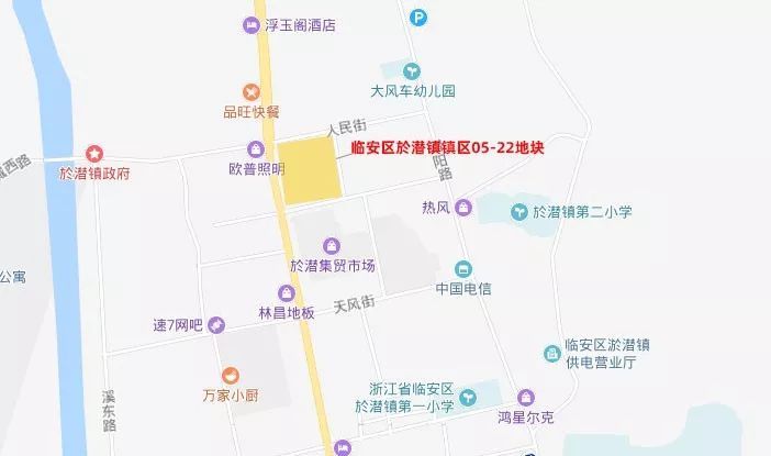 於潜镇出让一宗宅地,楼面价3067元