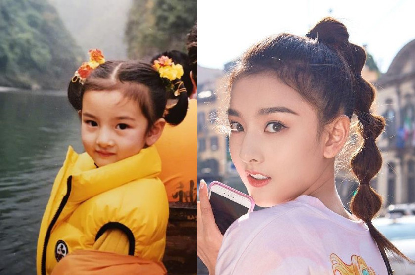 从小美到大的明星,杨幂童年照被曝光,却逊色于热巴童年大黑衣!图片