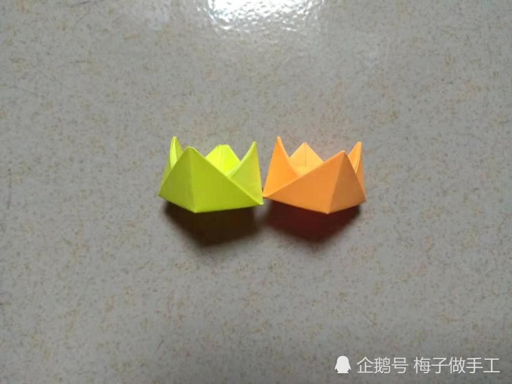 儿童手工折纸:漂亮的皇冠怎么折?折法很简单,一张纸