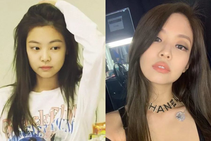 jennie素颜时是个软萌妹纸,画了眼妆后魅力四射,攻气十足!