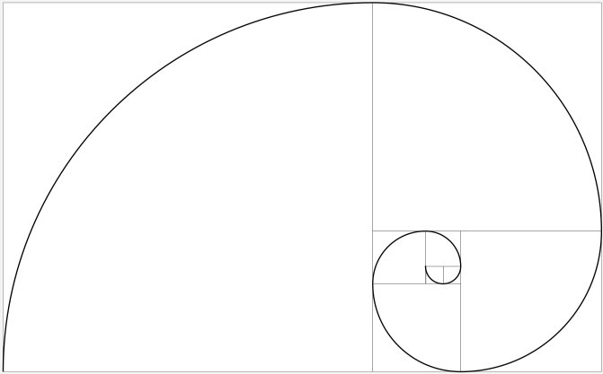 斐波那契螺旋线