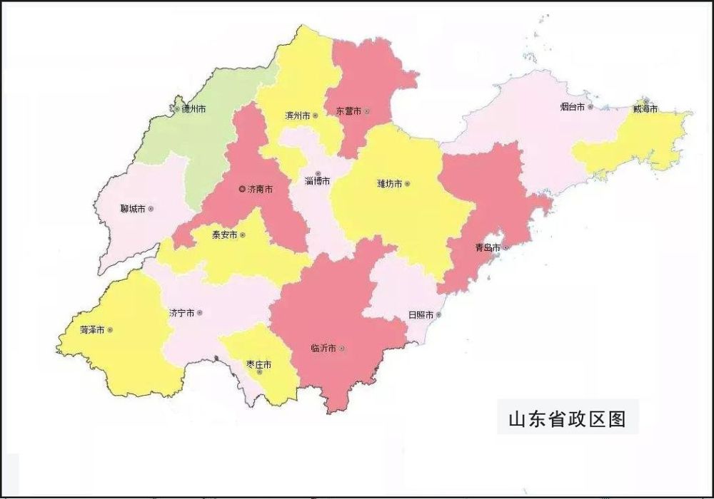 2019年山东地图聊城1949年设聊城专区,属平原省,专署ち聊城.