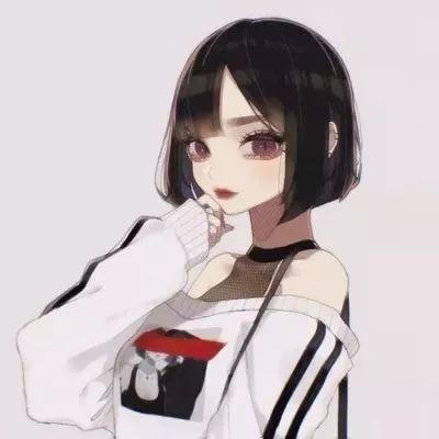 霸气超拽高冷好看的微信手绘女生头像