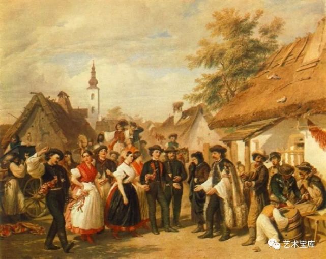 《赶集的罗马尼亚农民/罗马尼亚家庭去集市》1844年