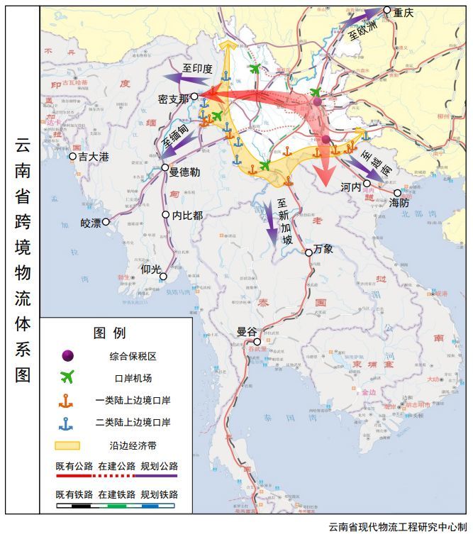 昆明-德宏(瑞丽)-仰光/皎漂(中缅通道) 昆明-临沧(清水河)-仰光/皎漂