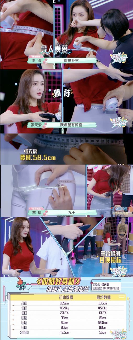 《哎呀好身材》收官 张天爱体脂惊人 网友:魔鬼身材