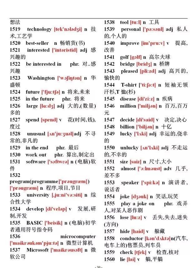 大学英语1744个单词大全(带音标),学霸必备!_腾讯新闻插图(30)