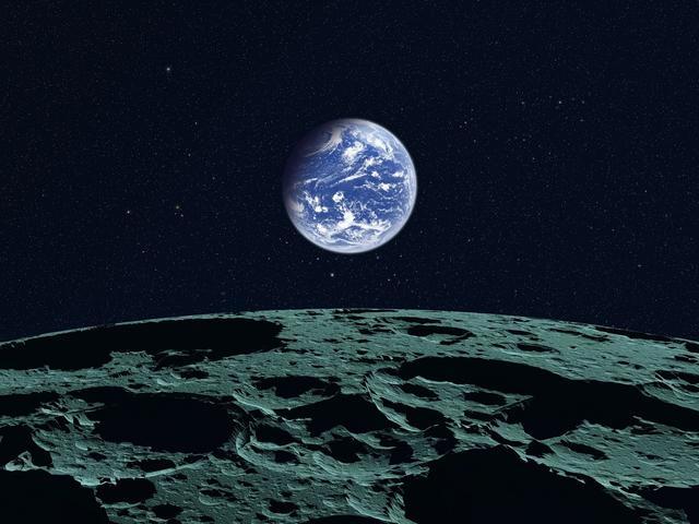 月球看地球