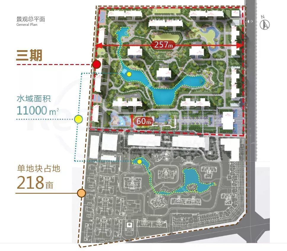 西派国樾三期采用围合式布局