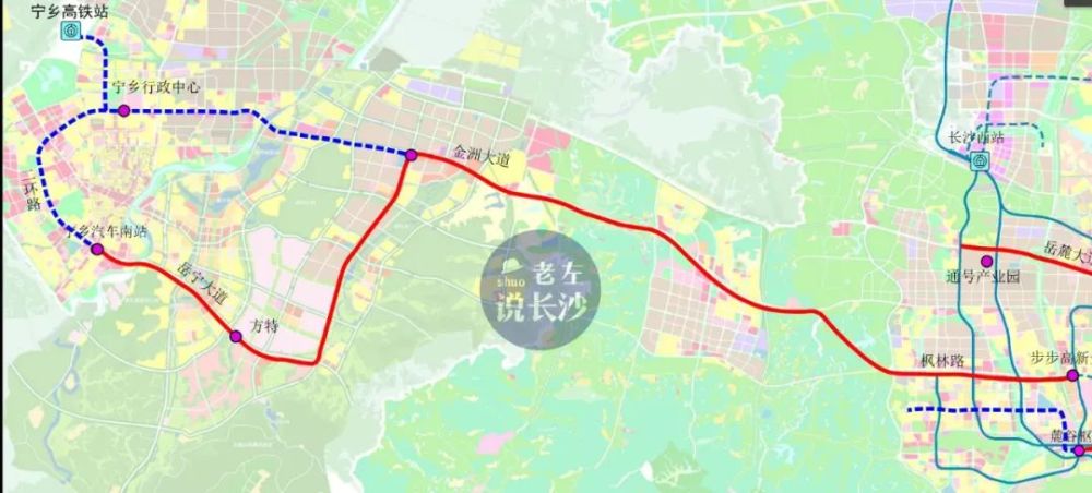 长宁线一期工程是东西向连接宁乡与长沙市城区的快速线路,串联了长沙