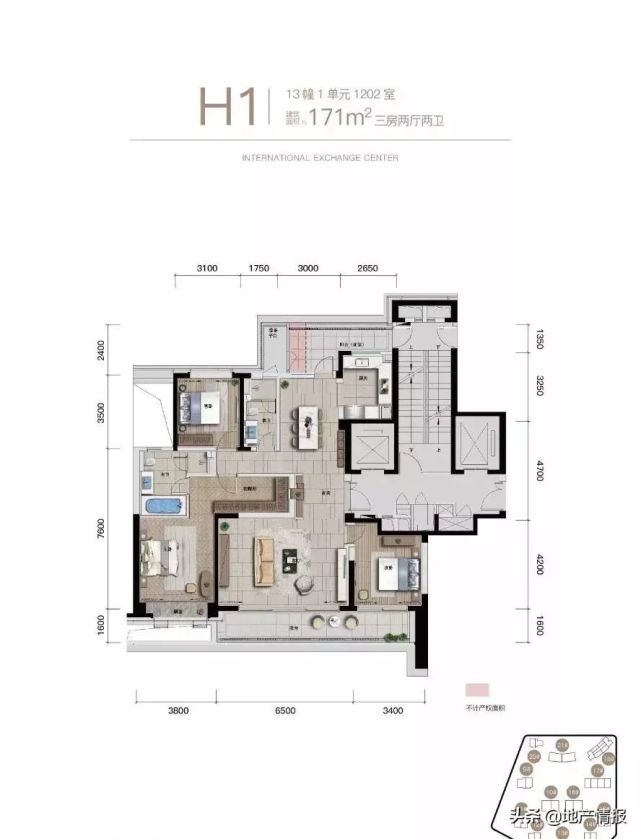 杭州壹号院将推出11,12,17号楼,共292套房,户型面积约171,182,221