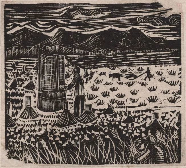 "白咬着黑"现代版画会作品展打开封尘的记忆