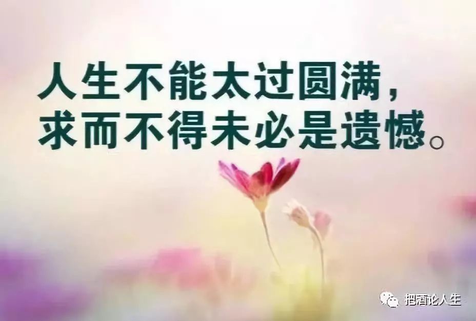 人生不能太过圆满,求而不得未必是遗憾