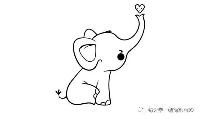 每天学一幅简笔画-可爱的笔画简香蕉科勒的黑猩猩取动物v笔画图片