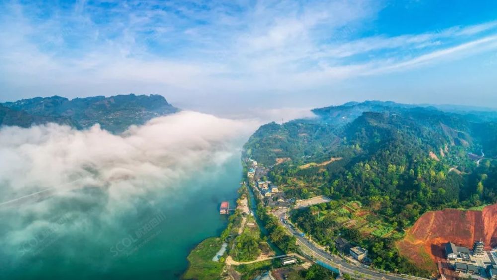 航拍天府明珠——钟灵毓秀夹江县