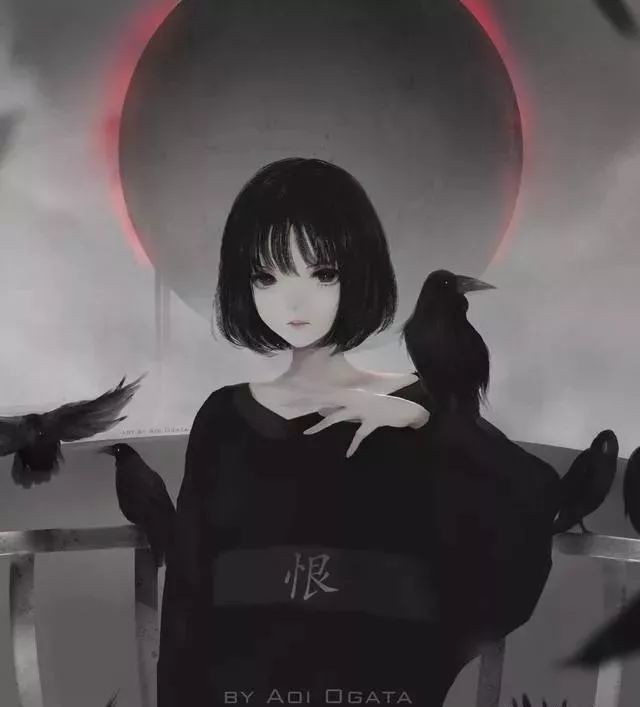 抖音超火黑色系动漫女生头像,高冷御姐范儿,超酷