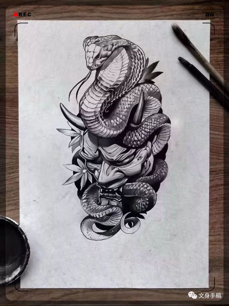 大臂手稿之般若,鬼武士.@精品