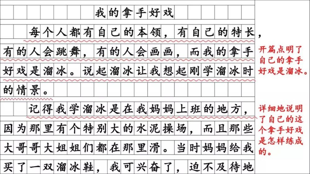 部编版六年级上册第七单元作文《我的拿手好戏》写作指导 知识要点