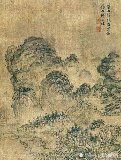 清雅秀美,花鸟画家也能画全景山水,清代邹一桂绘《溪山行旅》