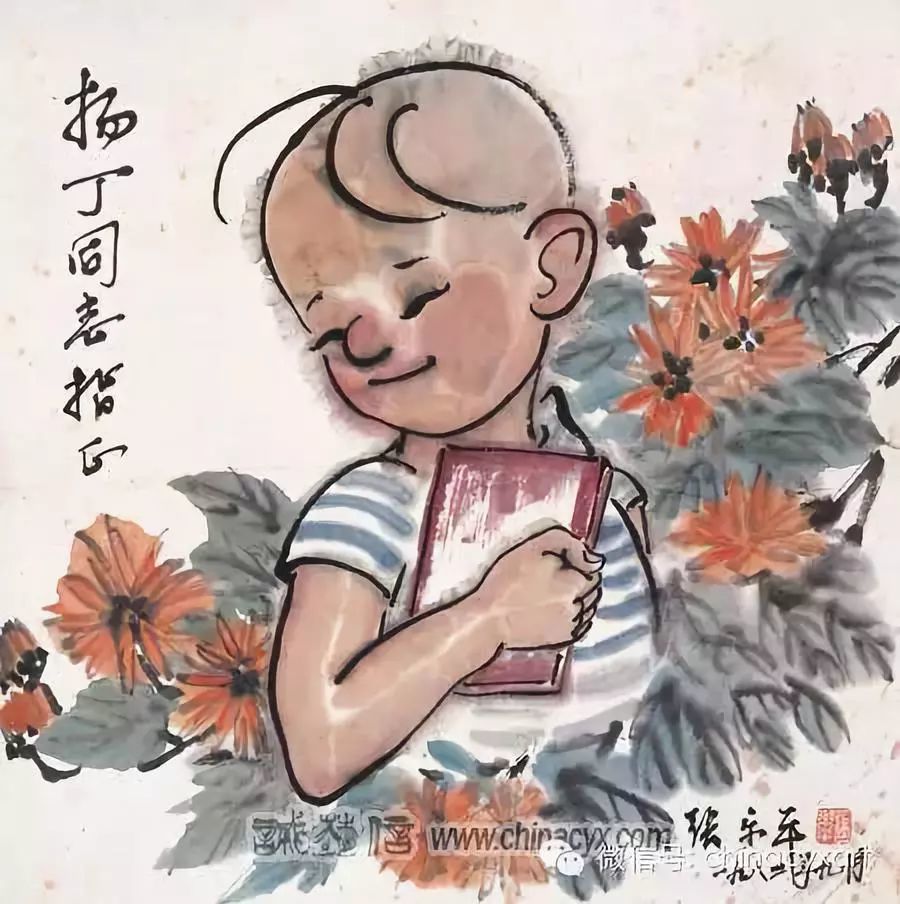 著名漫画家"三毛之父"张乐平漫像