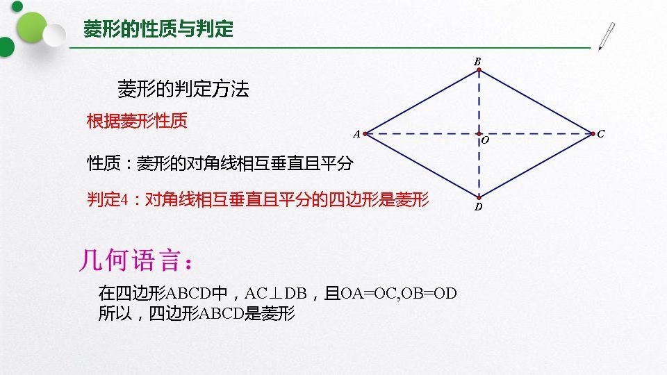 北师大版九上数学11菱形的性质与判定知识点精讲