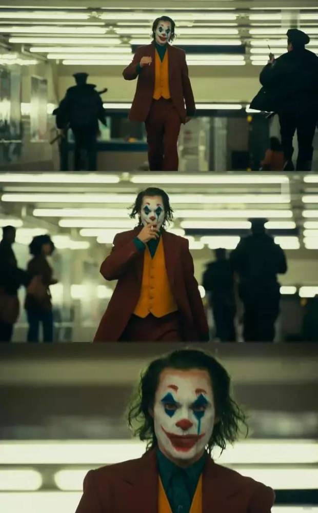 从卑微的亚瑟过渡到疯狂的小丑,他呈现出了很多不同层次的高光场面.