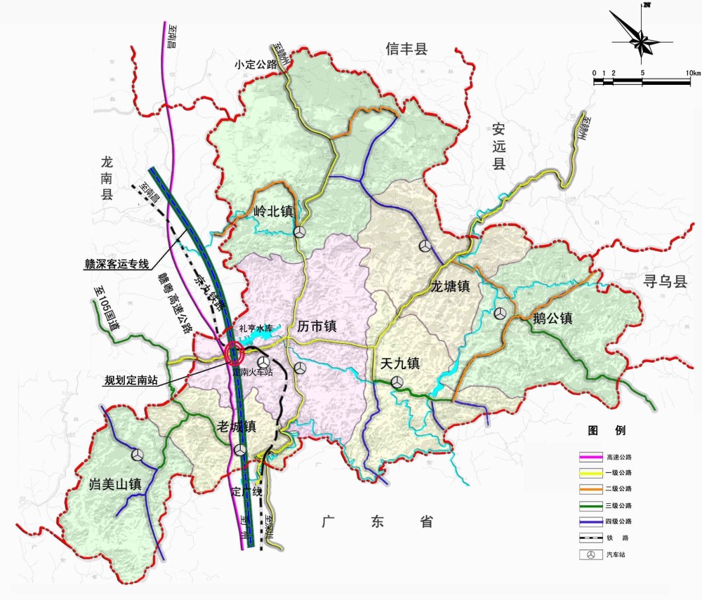 定南县属于江西省赣州市辖县,位于赣州市最南端,东邻安远县,寻乌县,西