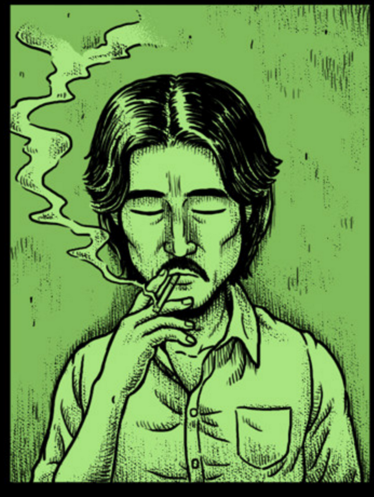 无声漫画:大叔躲在楼梯间抽烟,却被自己制造的烟雾带走了