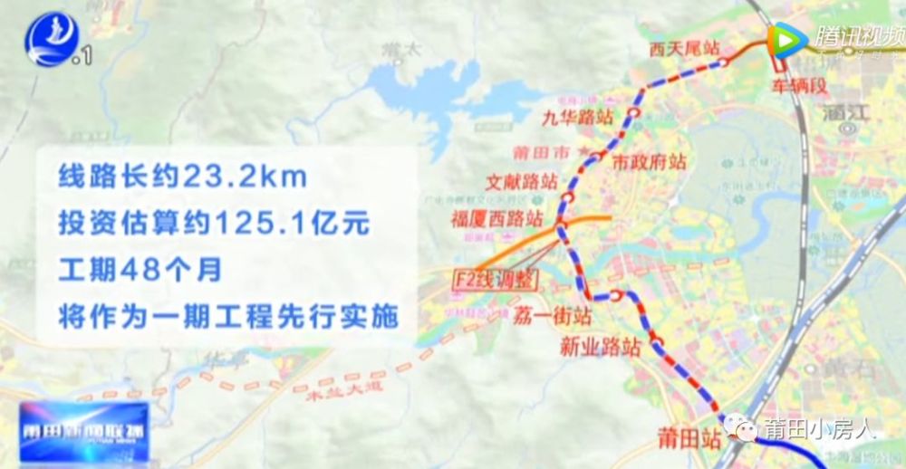 莆田城际铁路f2线9大站点具体位置曝光