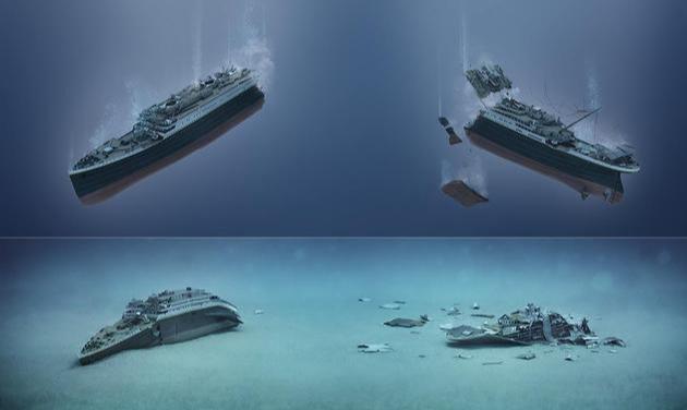 泰坦尼克号沉船图片