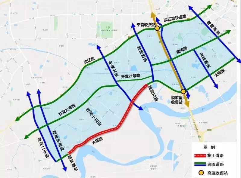 大堤路高架快速路建设工程交通调流 11月21日,市公安局交通警察局