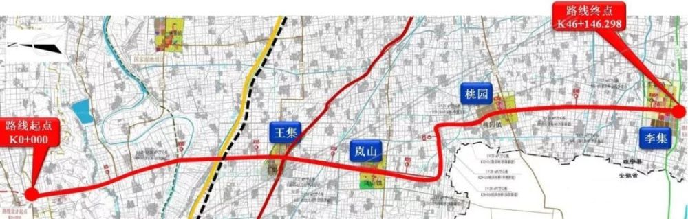 271省道睢宁段利用206县道向南延伸,与规划324省道交叉后上跨黄河故道