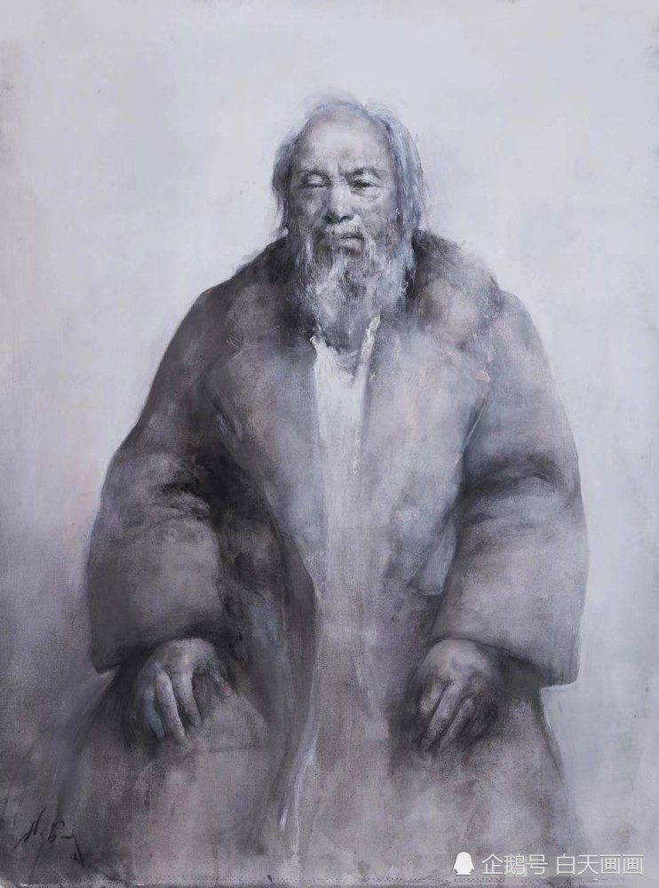 白天画画,俄罗斯当代肖像画名家布洛欣素描作品欣赏
