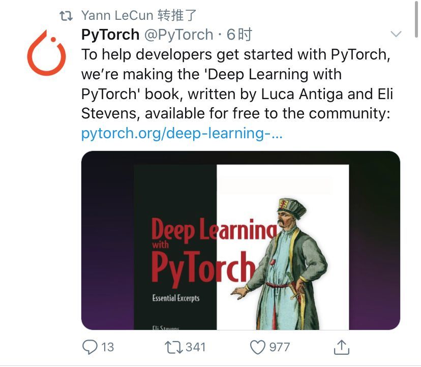 lecun力荐,pytorch官方权威教程书来了,意外的通俗易懂