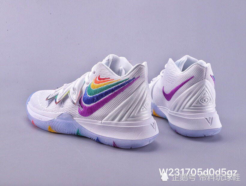 公司级 耐克 nike kyrie 5 欧文5 彩虹系列气垫实战篮球鞋