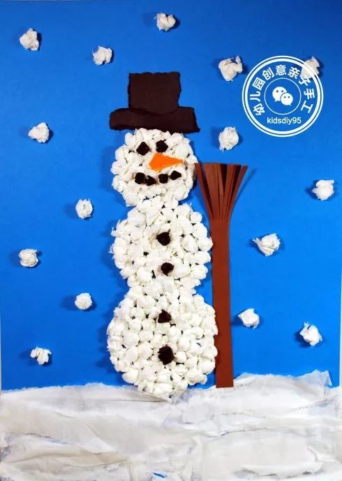 这些雪人可爱又富有创意感,幼儿园冬季手工必备款