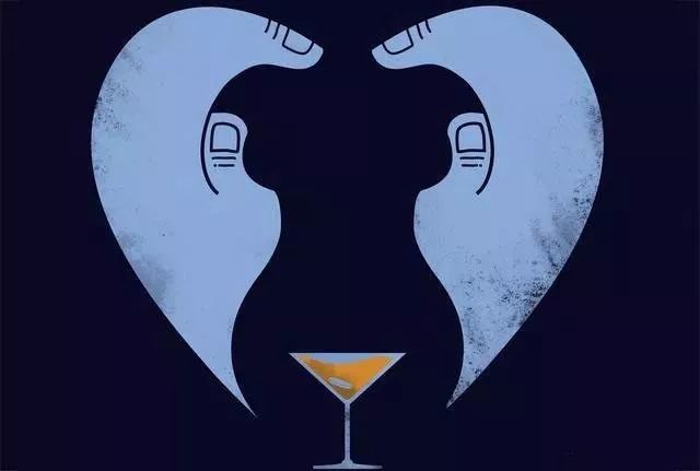a,酒杯 b,分开的心型 c,手 d,女孩