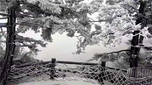 白云山迎来今冬第二场雪，唯美雪景等你来！