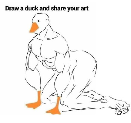 给你鸭嘴和鸭脚你能画出什么鸭单身久了看只鸭都觉得眉清目秀
