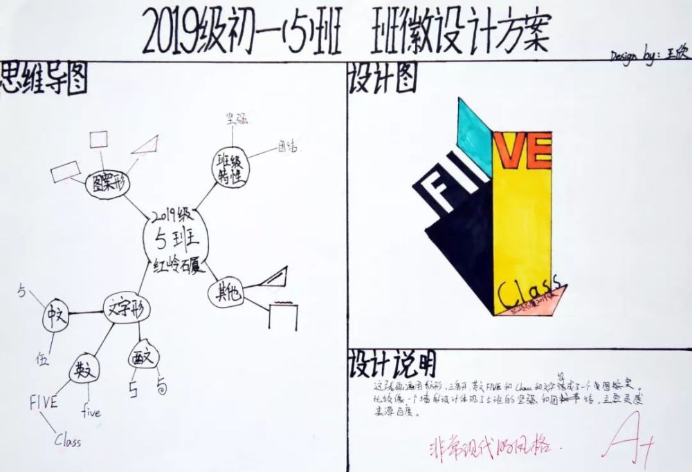 初一班徽设计线上投票活动