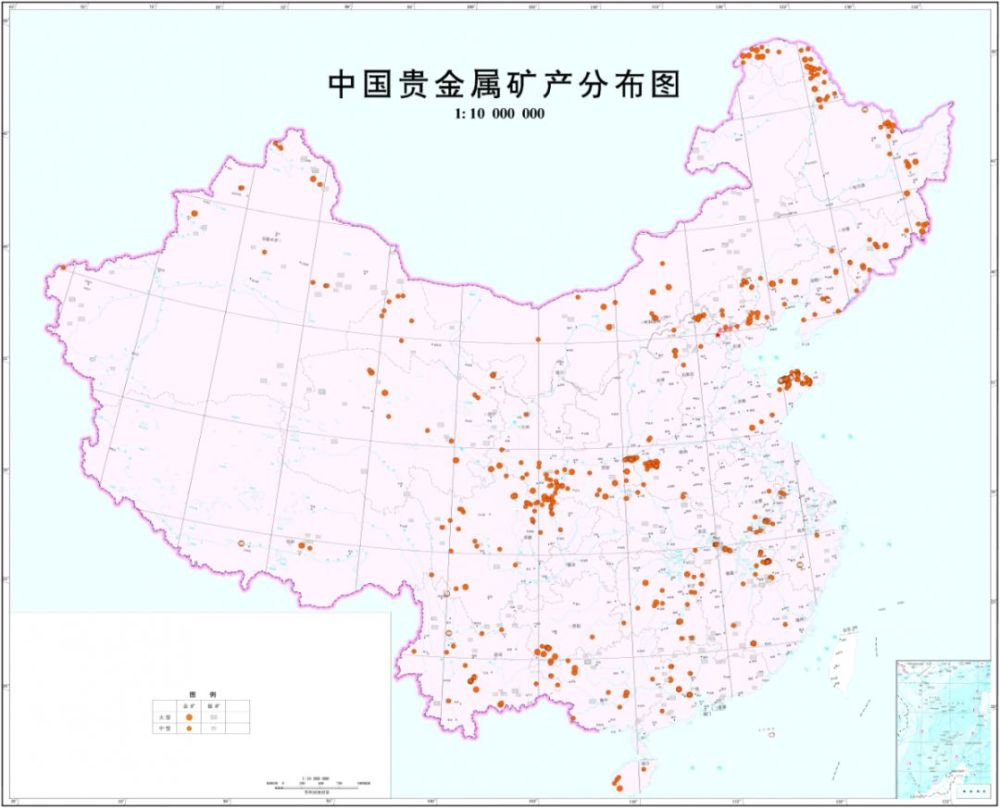 中国贵金属矿产分布图 免责声明:本文来自腾讯新闻客户端自媒体,不