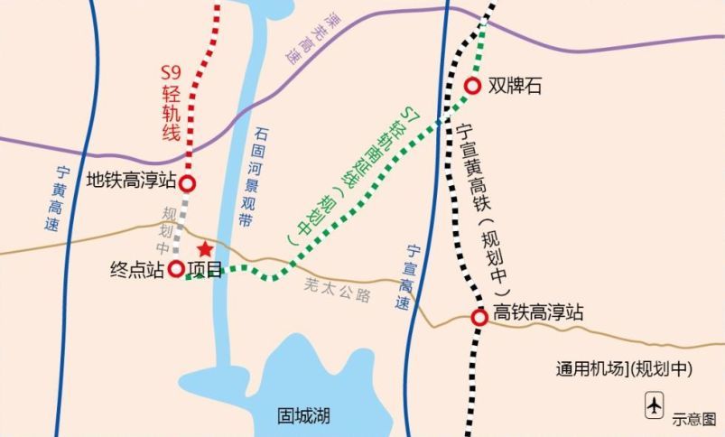 以后,高淳与江宁等区域的互通,不再单纯依赖地铁与开车,加上一条高铁