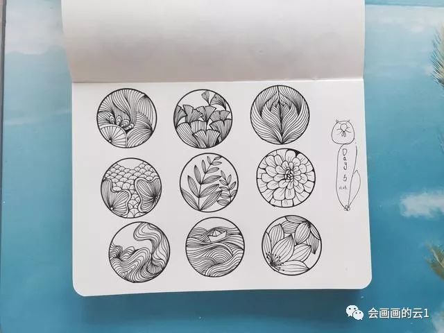 第一天:直线练习,主要是横线,竖线,斜线,大的波浪线,这些都是基础