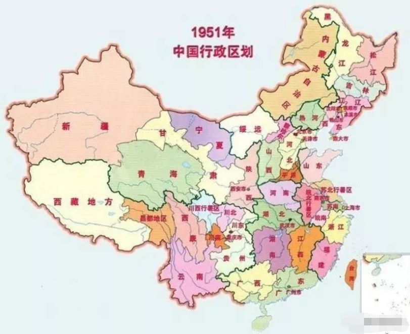 建国后被撤销的八大省份,它们差别很大,看看你以前是哪个省的?