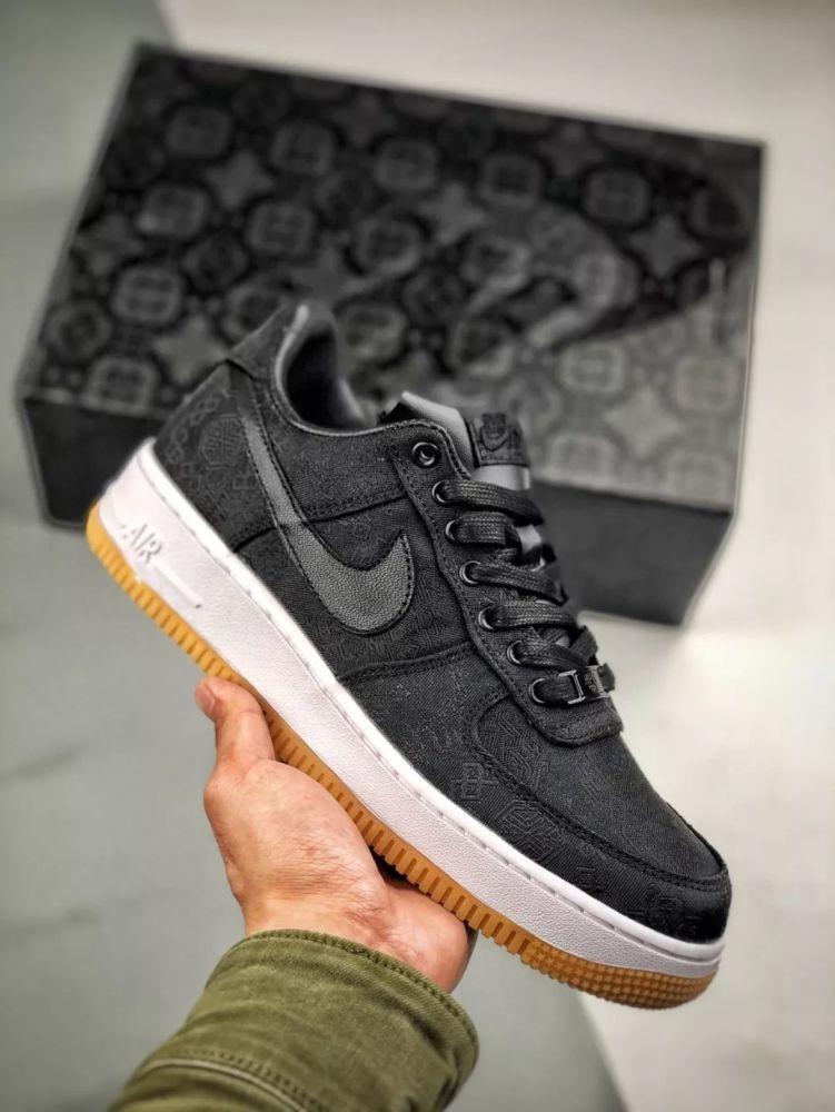 air force 1 clot 陈冠希空军黑丝绸开箱测评!