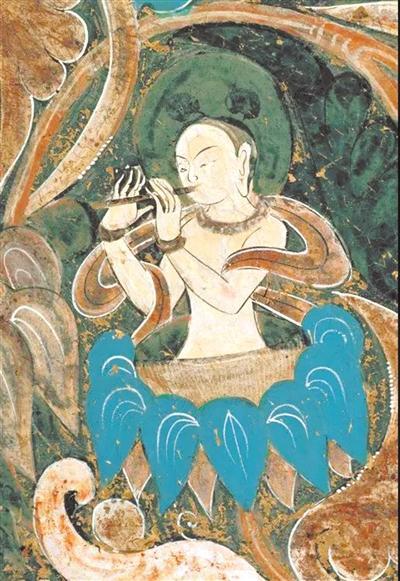 莫高窟285窟壁画筚篥展示